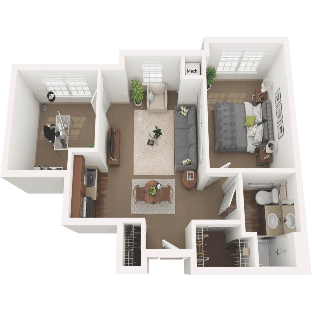 Capitol Hill Assisted Living & Memory Care - Two Bedroom Floor Plan