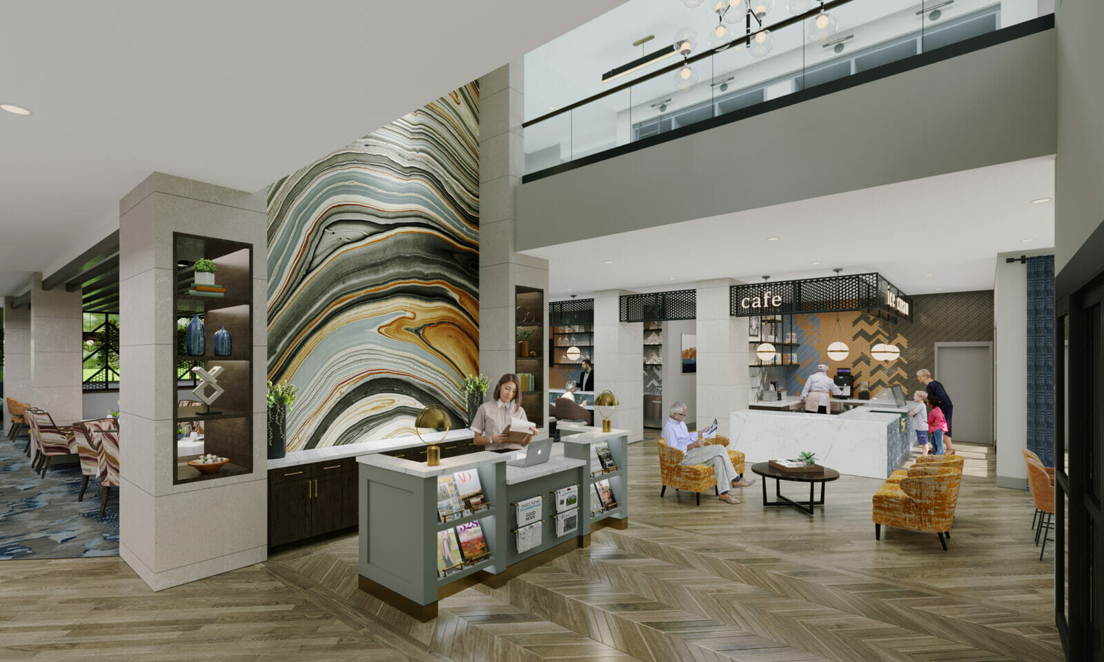 Rendering of Lobby at The Gallery at Broomfield in Broomfield/Erie Colorado Opening Spring 2023 Now Leasing