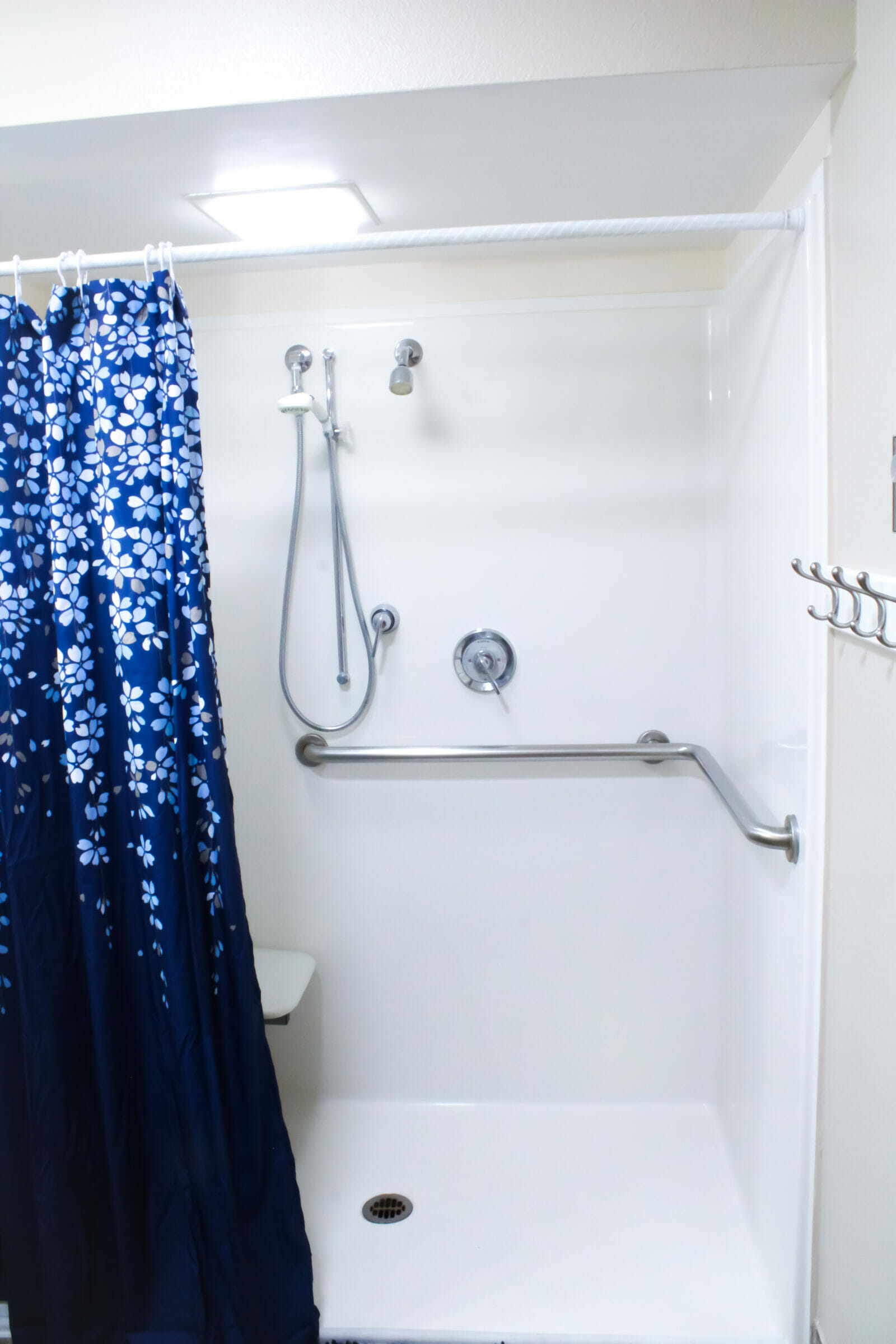 Southgate Senior Living St. George Utah Assisted Living and Memory Care apartment bathroom shower specially designed for seniors
