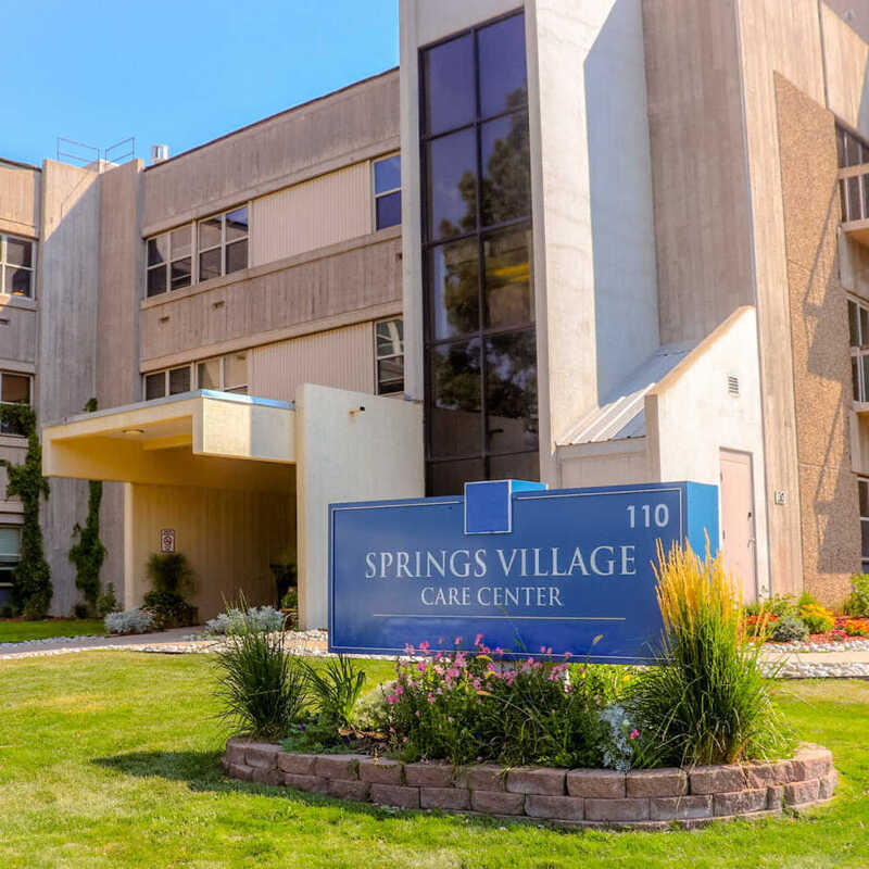 Springs Village Care Center Front Entrance and Sign Colorado Springs Colorado Skilled Nursing