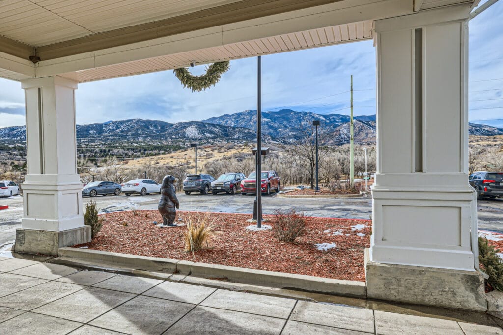 Mountain views from Bear Creek Memory Care Colorado Springs