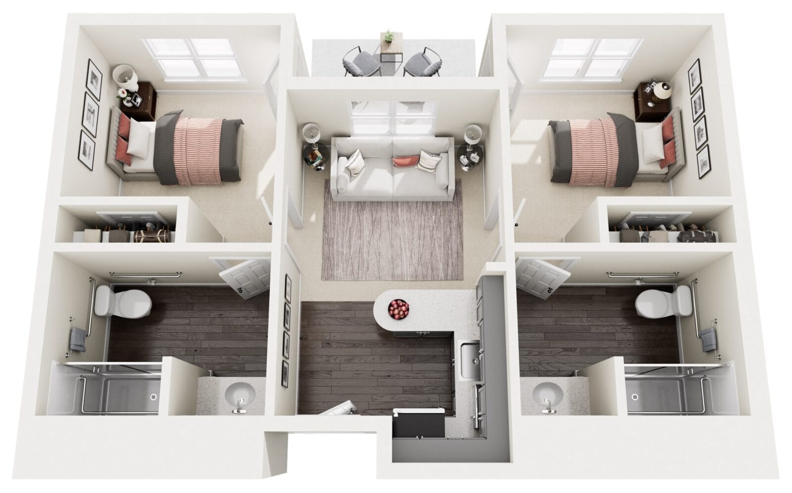 Farrington Court Independent & Assisted Living in Kent, WA - Two Bedroom Floor Plan