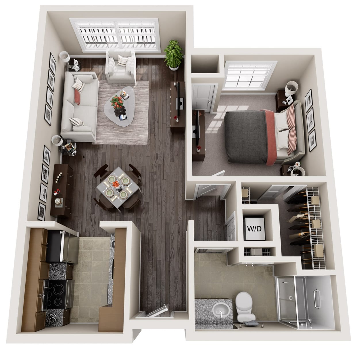 Farrington Court Independent & Assisted Living in Kent, WA - One Bedroom Floor Plan