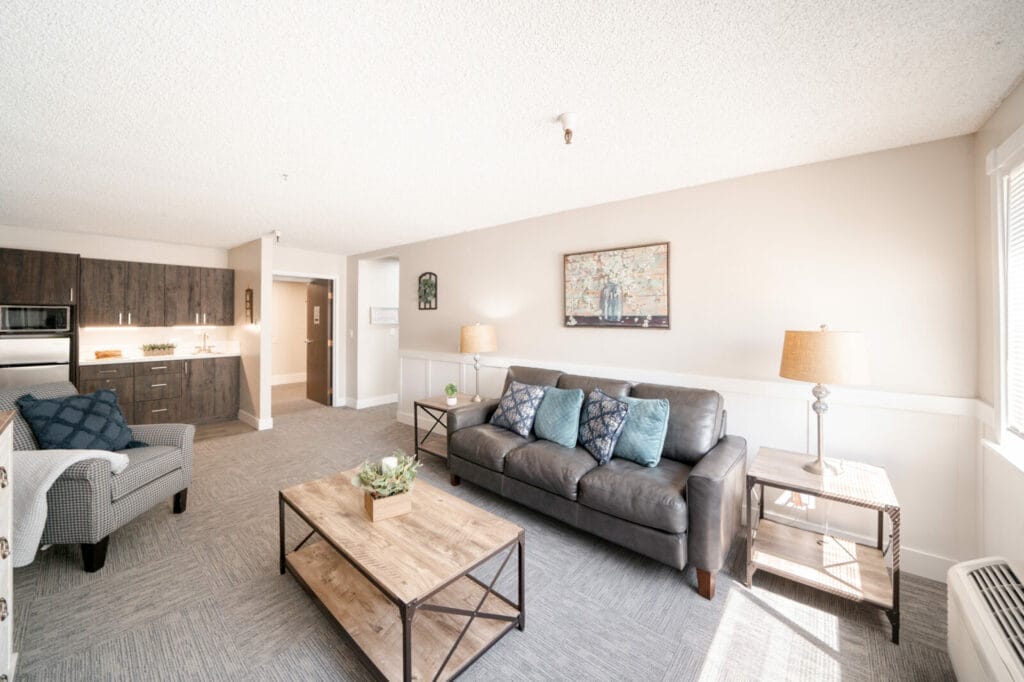 An independent living apartment at Lincoln Court