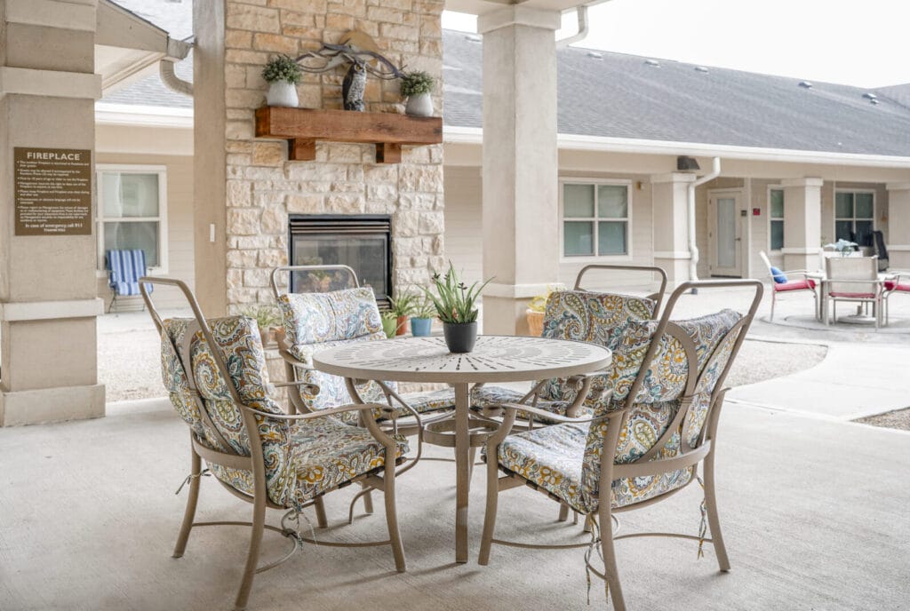 Exterior courtyard shot of Orchard Park at Southfork