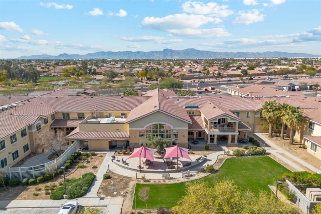 Aerial photo of The Groves