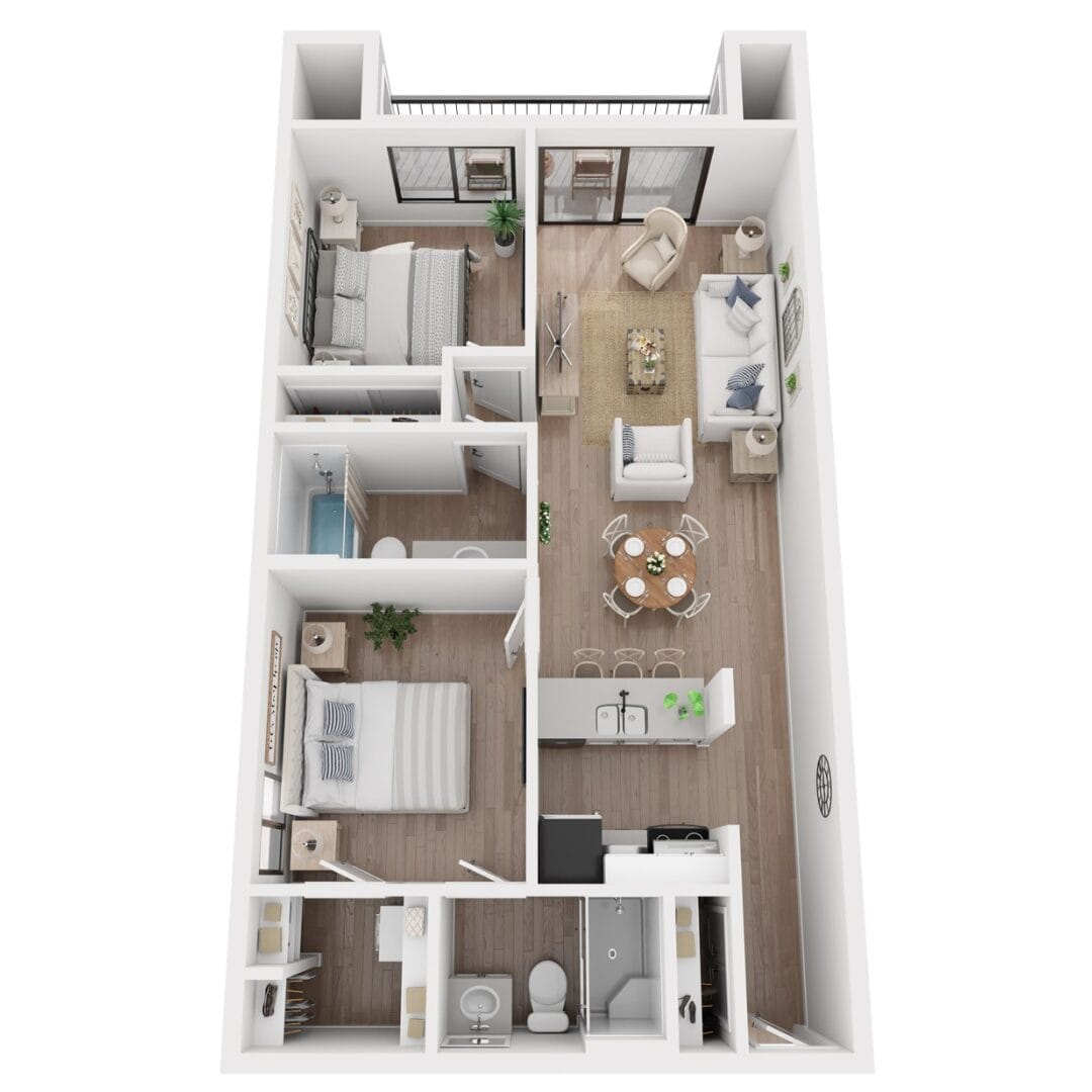 2 bedroom apartment layout with patio park lane senior living independent living salt lake city utah