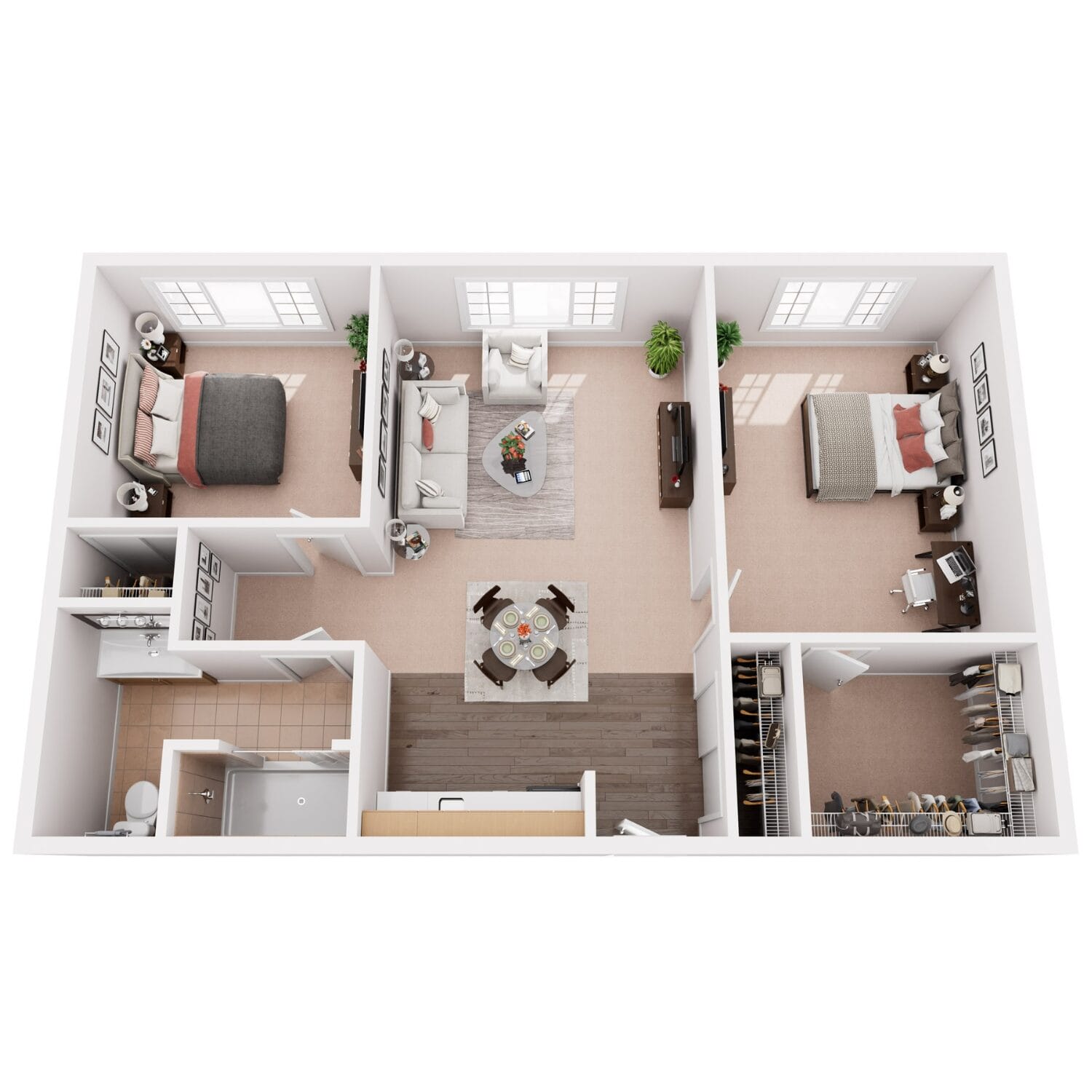 Farrington Court Independent & Assisted Living in Kent, WA - Two Bedroom Floor Plan