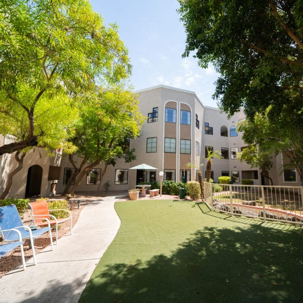 The Springs of Scottsdale Independent & Senior Assisted Living Acacia Sandia Vista senior village building from the exterior