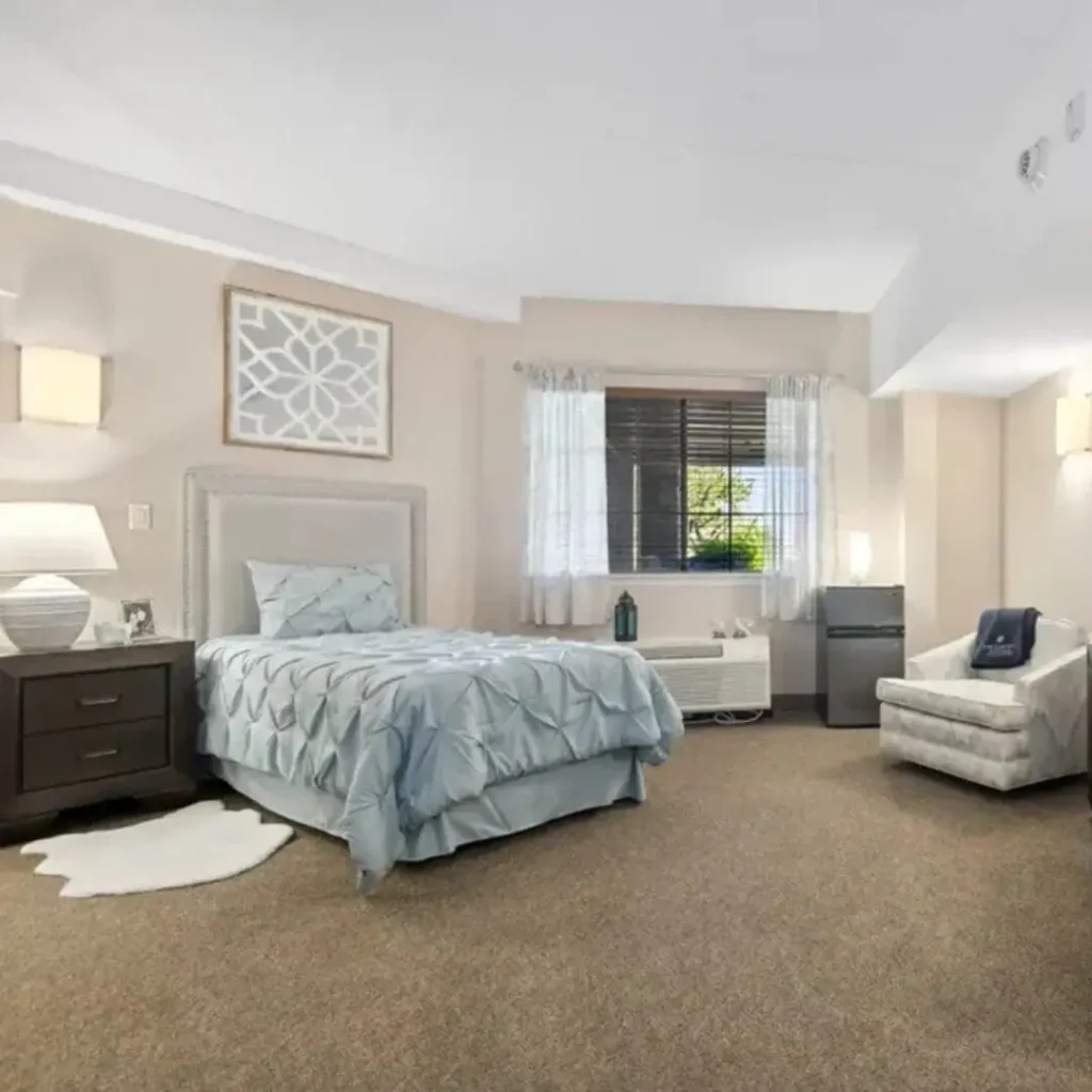 A spacious, modern studio apartment at The Gardens of Scottsdale