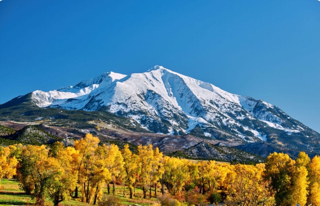 A photo of mountains in Colorado