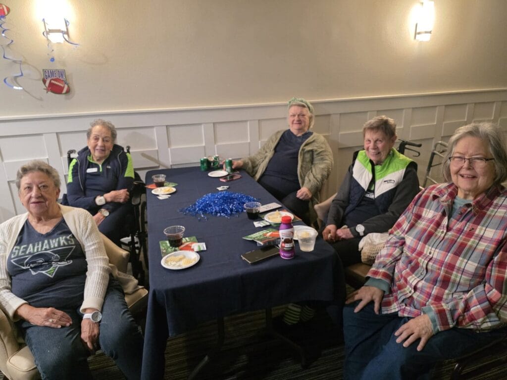 Farrington Court residents support the Seahawks!