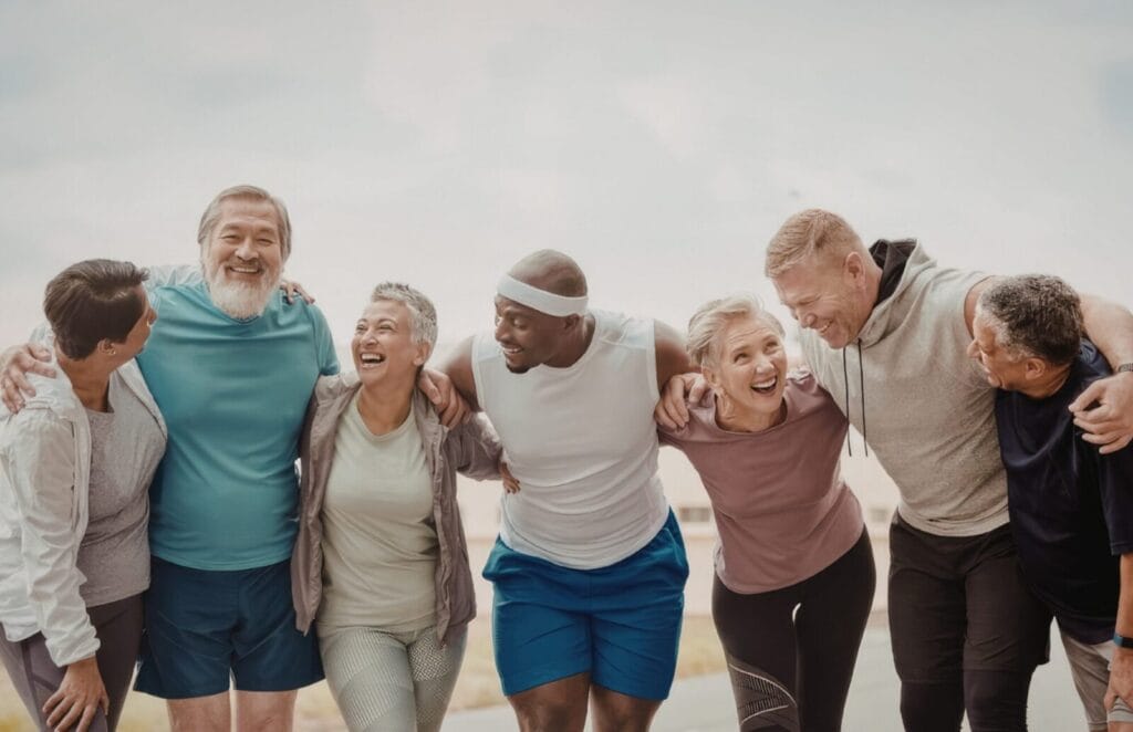 A group of seniors from a senior living community