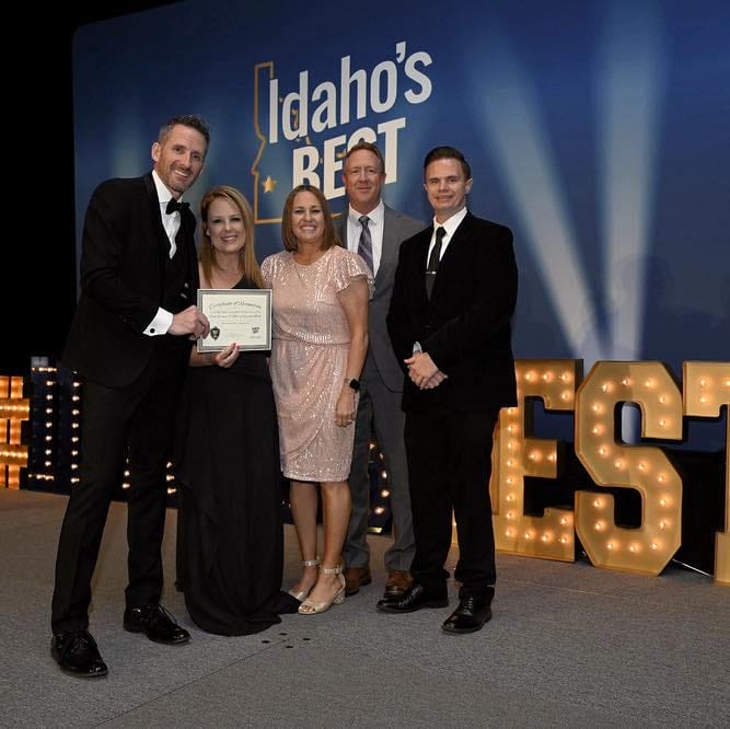 Lincoln Court staff members accept an award for Best Assisted Living in the State of Idaho